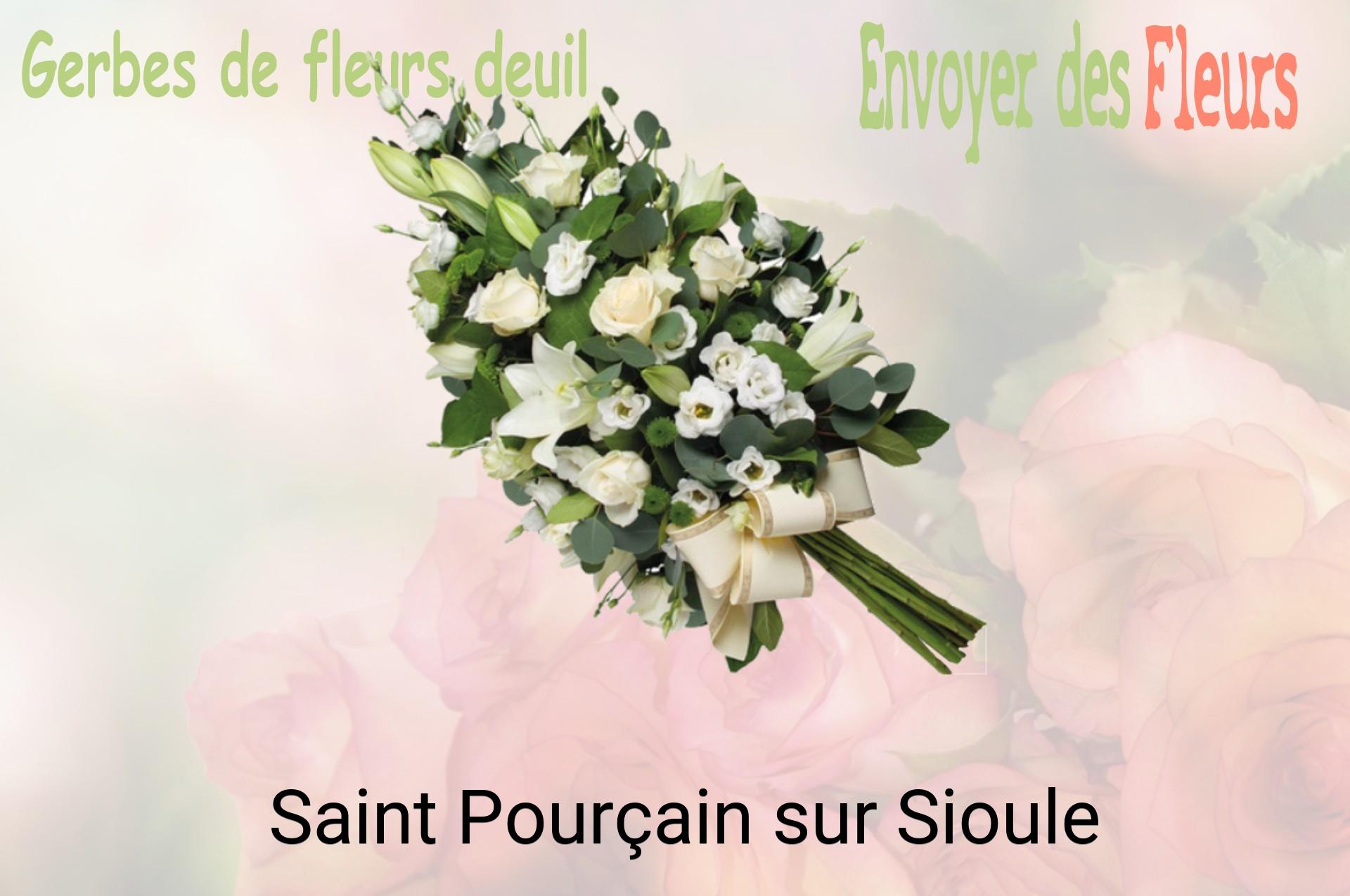 Gerbe de fleurs de deuil livrée à Saint-Pourçain-sur-Sioule